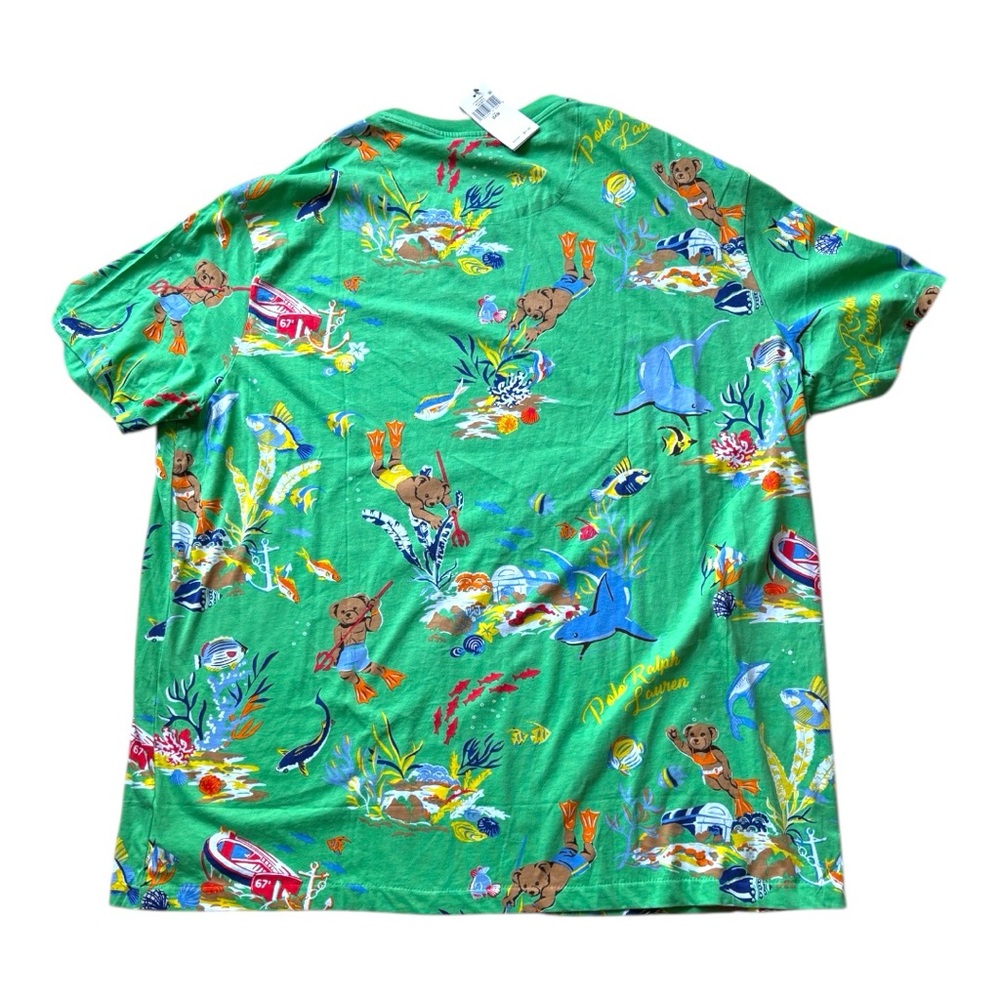 Polo Ralph Lauren Polo Bear Jersey T-
Shirt Green | 3XB - Picture 9 of 15